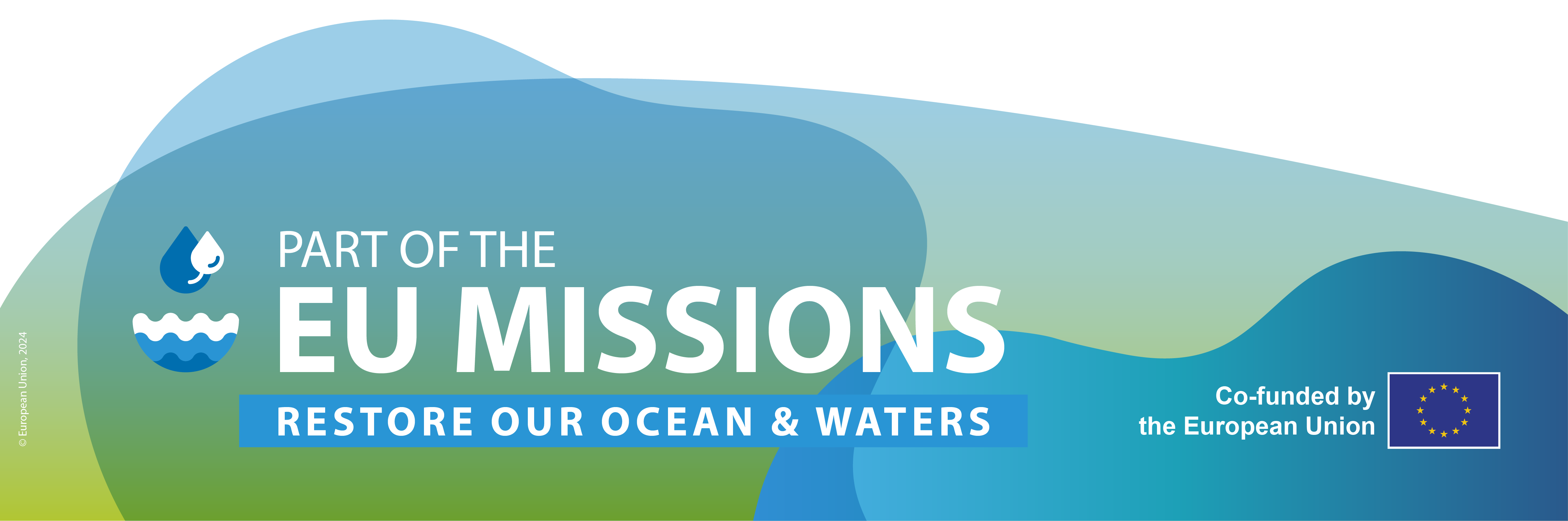 EU Mission Co funded Bottom Banner Ocean and Waters